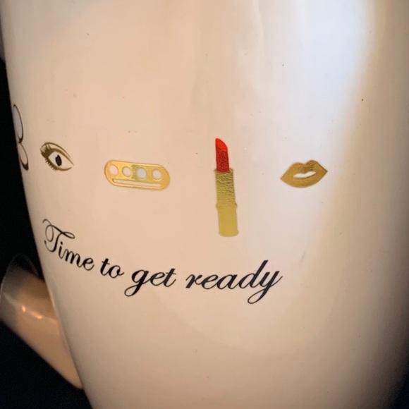 New Cynthia Rowley "Time to get ready" makeup mug - Picture 4 of 5